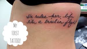 Well you're in luck, because here they come. My Rib Tattoo Experience Youtube