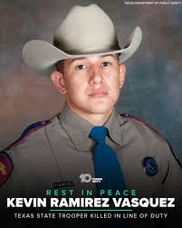 END OF WATCH 💙 This is Texas Highway Patrol Trooper Kevin Ramirez Vasquez.  He was hit by a car earlier this month while responding to a traffic crash.  The U.S. Army veteran