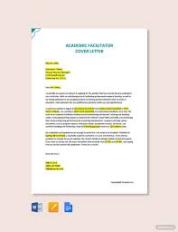 Wow your future employer with this simple cover letter example format. Academic Facilitator Cover Letter Template Google Docs Word Template Net Letter Templates Lettering Cover Letter Template