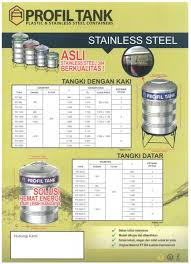 Rp 2.810.000 ukuran 700 liter : Jual Tangki Air Profil Tank Ps 550 Kaki Stainless Steel Toren Tandon Air Di Lapak Wati Suhartana Bukalapak