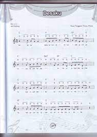 Not Angka Dan Balok Lagu Desaku