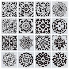 Beach themed furniture stencils stenciling patterns for pirates. Mandala Painting Stencils Reusable Stencil Laser Cut Painting Template Mandala Dotting Stencils Template Floor Wall Tile Fabric Furniture Stencils Diy Painting Art Projects Set Of 16 6x6 Inch Walmart Com Walmart Com