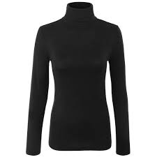 Kogmo Kogmo Womens Long Sleeve Solid Basic Fitted Turtleneck Shirt Walmart Com Walmart Com