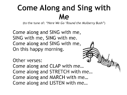 Come Along And Sing With Me Slide Jpg 2 048 1 536 Pixels Preschool Songs School Songs Kindergarten Songs