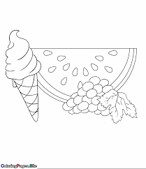 When autocomplete results are available use up and down arrows to review and enter to select. Summer Food Coloring Page Ice Cream Watermelon And Grapes Summer Coloring Pages Online Coloring For Kids Coloring Pages