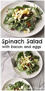 You Will Love This Spinach Salad With Bacon And Eggs And A Rich Garlicky Recette Salade Recette Salade Epinard