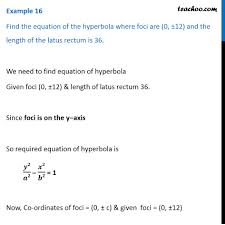 Foci synonyms, foci pronunciation, foci translation, english dictionary definition of foci. Example 16 Find Hyperbola Foci 0 12 Latus Rectum 36
