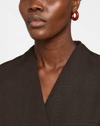 NEST Jewelry Carnelian Gemstone Chunky Hoop Earrings