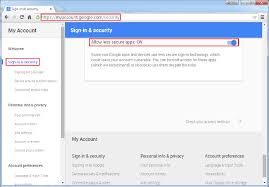 If the gmail screen does not have the choice to turn on and turn off access, then you have either a business class or google apps account. Knowledge Base Zyxel