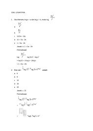 Nilai 3 log akar 6 per 3 log 18 pangkat 2 dikurang 3 log 2 ^ 2 adalah. Doc Soal Logaritma Docx Dhiimas Dhim Academia Edu