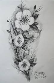 Black And White Cherry Blossom Thigh Tattoo Black And White Cherry Blossom Tattoos Tattoos On Pinterest Matching Couples Cherry Blossoms And Cherry Blossom Tattoo Blossom Tattoo Cherry Blossom Drawing