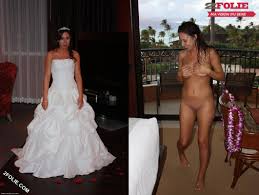 Photos de femmes en robes de mariées puis nues - 2Folie