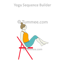 Boat Pose Variation On Chair Yoga Navasana Variation On Chair Yoga Sequences Benefits Variations And Sanskrit Pronunciation Tummee Com Sitting Yoga Poses Boat Pose Chair Yoga Sequence