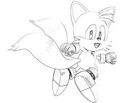 Here is a coloring page of sonic and his friends to paint online. Sonic Coloring Pages Tails Miles Tails Prower Coloring Page Free Coloring Home