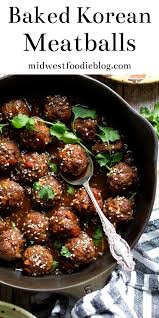 Baked Korean Beef Meatballs Recipe Appetizer Recipes Beef Meatballs Asian Meatball Recipe