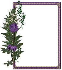 Beautiful Transparent Purple Frame With Purple Rose Rose Frame Flower Boarders Boarders And Frames