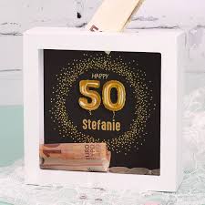 Geburtstag kurz und vielsagend sollen diese sein. Bilderrahmen Spardose Zum 50 Geburtstag