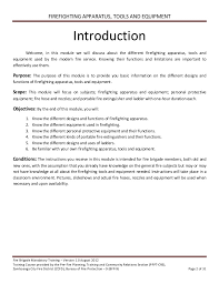Or at least they should help provide safety precautions. Volunteer Fire Brigade Training Module 3 Firefighting Apparatus Tool