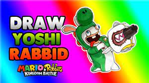 Yoshi coloring pages pin by erica echevarria on mario, yoshi coloring pages. Draw Yoshi Rabbid Mario Rabbid Kingdom Battle Gtr Drawing Youtube