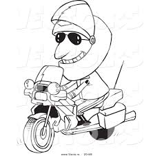 What about coloring this awesome picture of spongebob dressed as a cop! Vector Of A Cartoon Motorcycle Cop Coloring Page Outline By Toonaday 20448