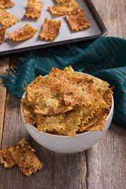Herbed Lasagna Chips Share The Pasta Recipe Snacks Food Baked Lasagna