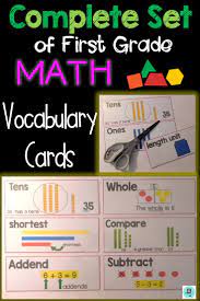 Math Common Core And Envision Program Vocabulary Cards For Grade 1 Math Vocabulary Words Math Vocabulary Math Word Walls