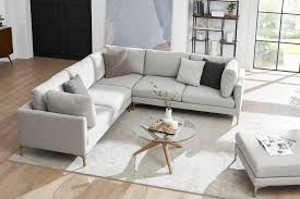 Most comfortable pull out couch. Adams L Shape Sectional Sofa Dove Gray Brass Castlery United States