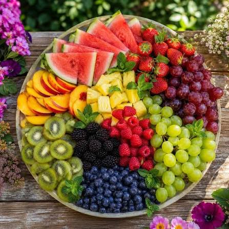Summer Fruit Paradise 🍉🍑🍇 A colorful platter full of refreshing fruits and natural goodness. Which fruit would you reach for first? #FruitBoard #HealthyLifestyle #FreshFruit #FoodInspiration #EatFresh