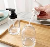 China 250ml Empty Transparent Glass Foam Pump Soap Dispenser ...