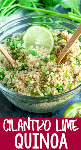 Cilantro Lime Quinoa Recipe Vegetarian And Gluten Free Recipe In 2020 Cilantro Lime Quinoa Lime Quinoa Cilantro Lime