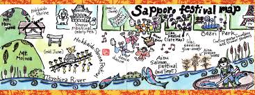 Right upper map, satellite, terrain icons via the map view. Festival Map Of Sapporo Japan By Deborah Davidson They Draw Travel