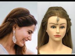 Easy Weddings Or Functions Hairstyle Diy How To Fix Mag Tikka With Puff Youtube Diy Hairstyles Hair Styles Engagement Hairstyles