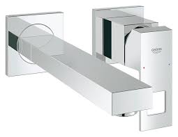 Functional, practical, beautiful and tough. Grohe 23447000 Eurocube Display Wall Mounted Sink Mixer Chrome Size S Vieffetrade