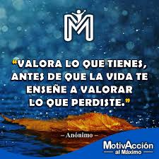 Valora Lo Que Tienes Antes Que La Vida Te Ensene A Valorar Lo Que Perdiste Anonimo Quotes Google Images The Originals