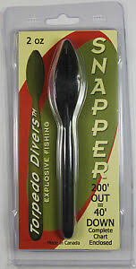 Details About Torpedo Divers 2 Oz Snapper 200 Out 40 Down F0010 Military Black