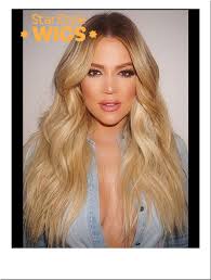 Long Blonde Wig With Dark Roots Celebrity Wigs Khloe Kardashian Hair Kardashian Hair Trendy Hair Color