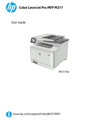 Black and white laser printer. Hp Color Laserjet Pro Mfp M377 User Guide Enww Manualzz