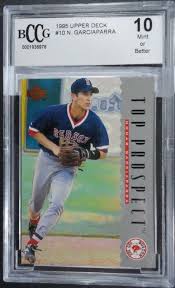 The only key rookie card in the set is troy glaus. 1995 Upper Deck Nomar Garciaparra Bccg 10 Rookie Card