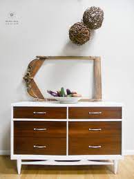 How to repaint furniture | painted dresser makeover. How I Paint Mid Century Furniture Martha Leone Design