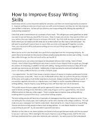 How To Improve Essay Writing Skills - How To Improve Essay Writing Skills  Good Essay Aricle Is A - Studocu