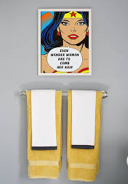 Superhero bathroom art print wall art poster unique home decor for bath gift for boys batman superman spiderman captain america hulk marvel avengers. Pin By Nikki Rodriguez On Woofworld Superhero Bathroom Girl Bathroom Decor Girls Bathroom