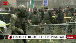 Local, federal law enforcement presence in St. Paul draws crowd of protesters