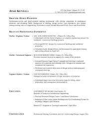 cad drafter resume sample