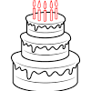 Drawing a c, oon cake. 1