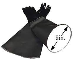 If you have a oval size, you can measure the circumference ( distance around the glove hole ) and cross it to the chart below. Tuff Blast Neoprene Gloves For Sandblasting Sandblaster Sand Blast Cabinet 8 X 26 Made In Usa Buy Online In Dominica At Dominica Desertcart Com Productid 96403691