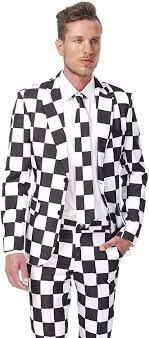 Suitmeister Checked Black And Whitemen S Costume Suit Internet Partyshop