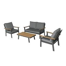 Upgrade Your Outdoor Decor This Summer With This Leslee Outdoor 4 Piece Sofa Seating Group With Cush Patio Loveseat Patio Furniture Sets Conversation Set Patio