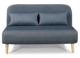 Votre recherche de banquette lit scandinave. Banquette Lit Scandinave 2 Places Tissu Bleu Acier Verka 132 Cm Lestendances Fr