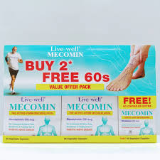 Mecobalamin, the neurologically active form of vitamin b12 that protects against diabetic nerve damage and has the ability to rejuvenate damaged peripheral nerves in the body. Live Well Mecomin 90 Capsules X2bottles Free Extra 60capsules Lazada Singapore
