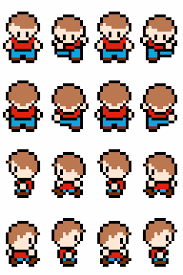Retro Character Sprite Sheet By Isaiah658 Another Sprite Sheet That I Made Has The Basic Movements Of Pixel Art Characters Pixel Art Games Pixel Characters